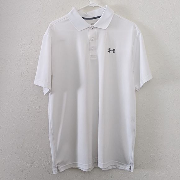 Under Armour Shirts Mens Under Armor Polo Short Sleeve Shirt White